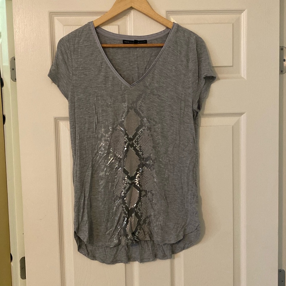 White House Black Market Snakeskin print tshirt. Size M.